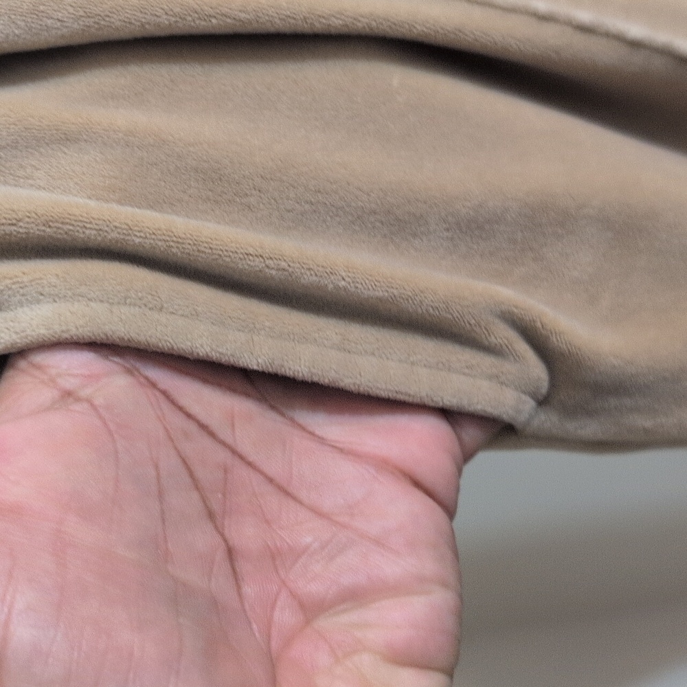 Revamped | Tan velour Jogger Pants With Drawstring - Picture 4 of 12